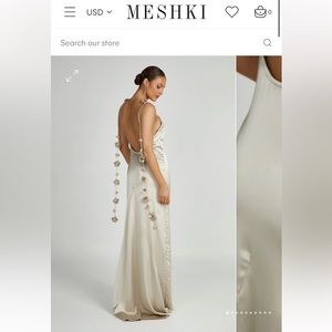 Meshki champagne Rose Gown